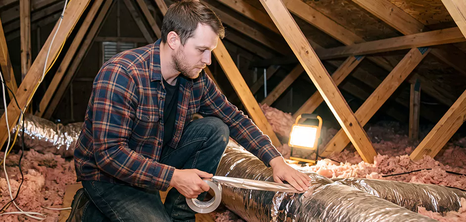 Attic Duct Sealing and Insulation in Georgetown